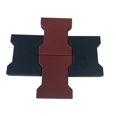 Interlocking Dog Bone Rubber Horse Pavers With Sound Isolation And Damping Series