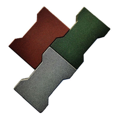 EPDM And SBR Granules Rubber Flooring Tiles For Horse Stable Floors General Size 160mmX200mm