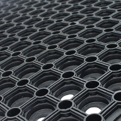 E-Purchasing Brands Anti-Slip Ring Drainage Safety Rubber Mat With Beveled Edge For Outdoor Kitchen Factory