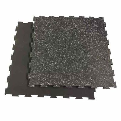 Super 0.4 Inch Rubber Gymnasium Flooring For Home Gym, 6 Tiles Gym Floor Mat With Heavy Duty Rubber Top In 24sqft