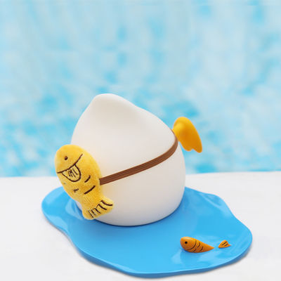 E-PURCHASING Duck Night Light Cute Animal Silicone Timing Nursery Night Light Rechargeable Table Lamp