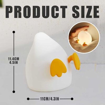 Duck Night Light, USB Silicone NightLight, Cute Animal Bedside Table Lamp With 15 Min Timer & Touch Control (Color : A)