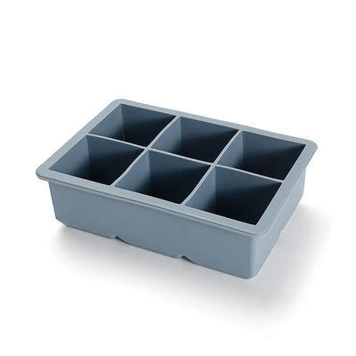 Large Size Silicone Ice Cube Molds With Leak Proof Removable Lid Square Ice Cube Tray And BPA Free For Cocktail Whiskey