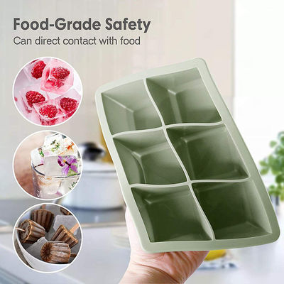 Silicone Ice Cube Trays 3 Pack With Leak Proof Removable Lid BPA Free For Cocktail Whiskey Stackable Flexible Ice