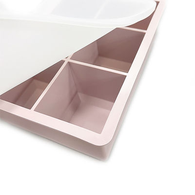 Silicone Ice Cube Trays with Lid Easy Release Big Ice Cube Molds for Whiskey Cocktail Drinks Freezer  4 Colors