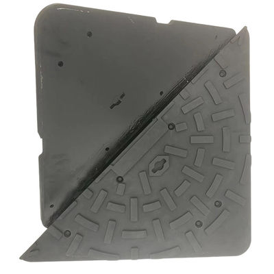 large rubber mats rubber gully grating triangular cover embedded with 5 mm steel plate
