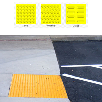 Yellow Large Rubber Mats Blind Guide Mats Tactile Paving With Textured Ground Surface Indicators Found At Roads