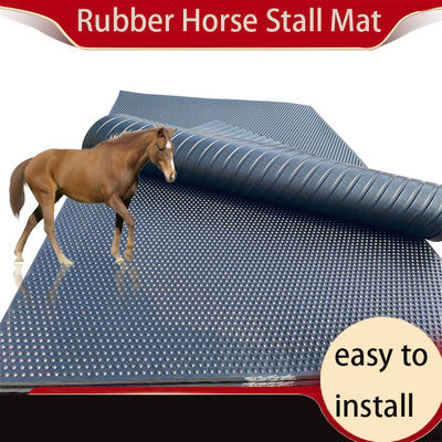 4' X 6' X 3/4" Rubber Floor Mat For Equine Stall Heaviest Duty Indestructible Non Slip Smooth Diamond Surface