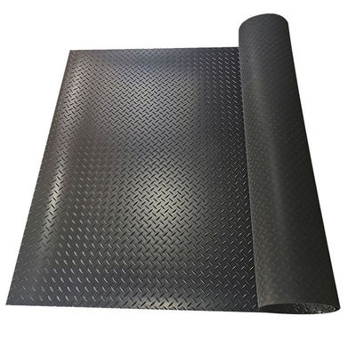 Rubber Diamond-Plate Rubber Flooring Rolls With 3 Mm X 4 Ft X 3 Ft Rolls Black Color