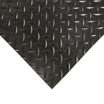 Rubber Diamond-Plate Rubber Flooring Rolls With 3 Mm X 4 Ft X 3 Ft Rolls Black Color