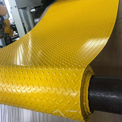 Heavy Duty Willow Leaf Pattern Rubber Flooring Water And Stain Resistant Tread Roll
