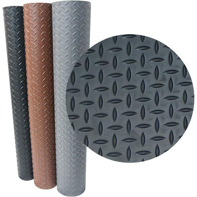 E-Purchasing 1/8" x 4'x10' Rubber Diamond-Plate Pattern Flooring, Black in Color