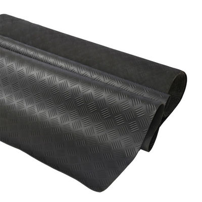 Checker Plate Pattern Rubber Horse Stall Mattress With Size 196.8 X 39.4 X 0.11 Inches