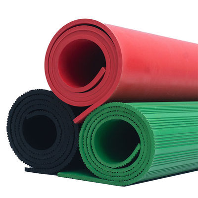 Industrial SBR EPDM NBR CR IIR Butyl Horse Stall Mattress Rubber Sheet Roll With Black Green Red Color