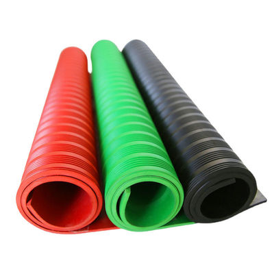 Industrial SBR EPDM NBR CR IIR Butyl Horse Stall Mattress Rubber Sheet Roll With Black Green Red Color