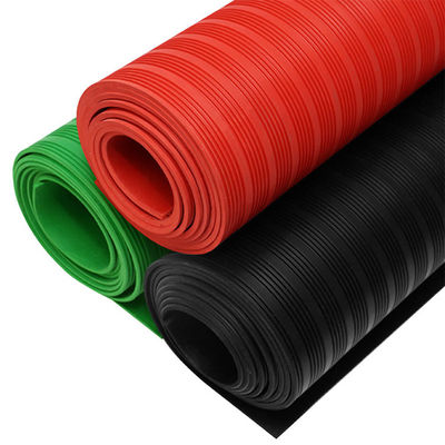 Industrial SBR EPDM NBR CR IIR Butyl Horse Stall Mattress Rubber Sheet Roll With Black Green Red Color