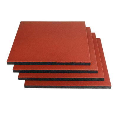 Easy-Diy Ultra Thick Interlocking Stable Rubber Tiles 20" X 20" X 1 3/4”, 45mm Thick For Stable, (Pack Of 2) Red