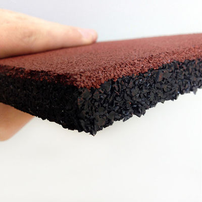 Easy-Diy Ultra Thick Interlocking Stable Rubber Tiles 20" X 20" X 1 3/4”, 45mm Thick For Stable, (Pack Of 2) Red