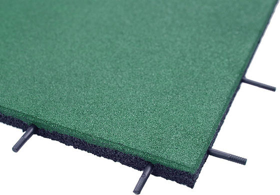 Rubber Tiles 20" X 20" X 1” Thick For Racecourse Use Horse Stable Floor Safety Rubber Paver (Pack Of 4) Green