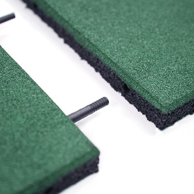 Rubber Tiles 20" X 20" X 1” Thick For Racecourse Use Horse Stable Floor Safety Rubber Paver (Pack Of 4) Green