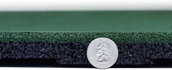 Rubber Tiles 20" X 20" X 1” Thick For Racecourse Use Horse Stable Floor Safety Rubber Paver (Pack Of 4) Green