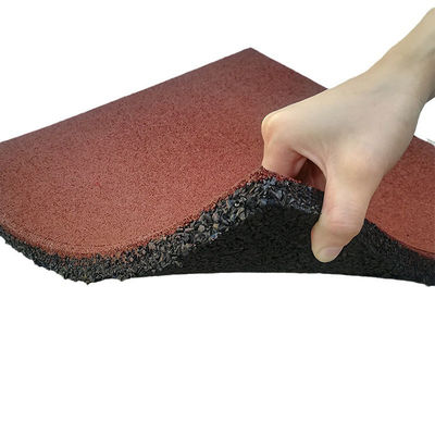 20"X20"X1" Interlocking Tiles Red Heavy Duty Rubber Horse Exercise Mats, Non-Slip Protective Training Rubber Mats