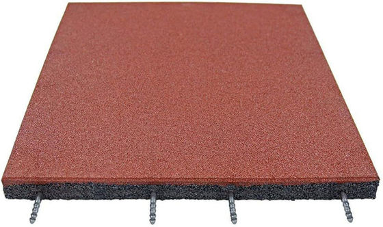 20"X20"X1" Interlocking Tiles Red Heavy Duty Rubber Horse Exercise Mats, Non-Slip Protective Training Rubber Mats