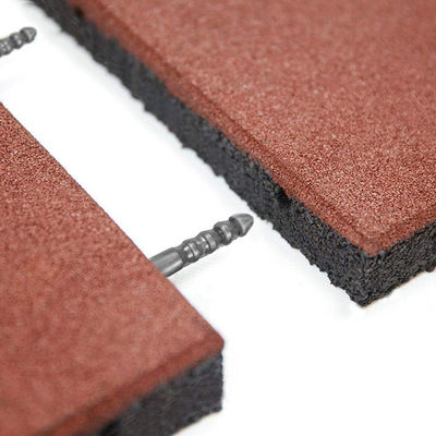 20"X20"X1" Interlocking Tiles Red Heavy Duty Rubber Horse Exercise Mats, Non-Slip Protective Training Rubber Mats