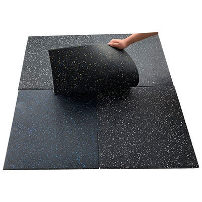 High Density Floor Thick Rubber Horse Stall Mats Tiles 6 Pack 19.67'' X 19.67'' Noise Shock Absorbing Surface Protection