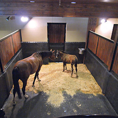 1.20m X 2.50m Rubber Mats For Horse Stall Walls Color Black And Thickness 18mm