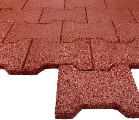 Anti Slip Horse Stable Floors Driveway Dog Bone Recycled Rubber Flooring Tile Paver For Horse Walkers