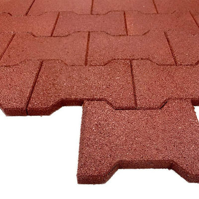 Anti-Slip Dog Bone Interlocking Rubber Paver For Horse Stable Horse Barn Flooring Tiles