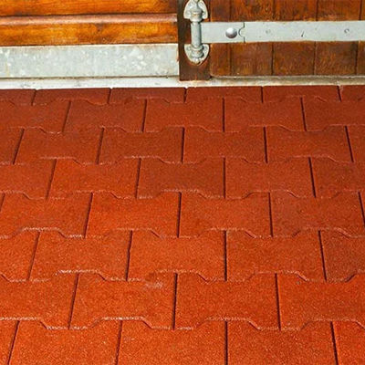 Red Color Non Toxic Horse Racetrack Dog Bone Rubber Floor Paver Brick