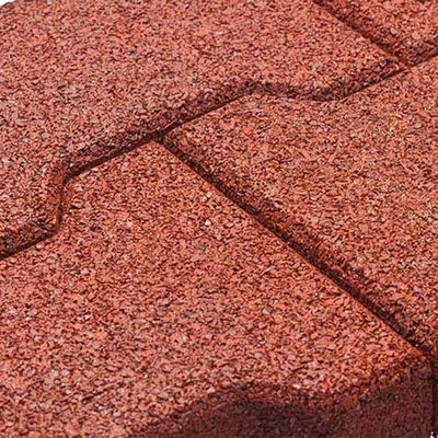 Red Color Non Toxic Horse Racetrack Dog Bone Rubber Floor Paver Brick