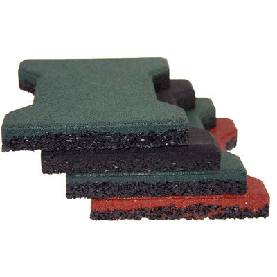 High-Quality Dog-Bone Shaped Rubber Tile Green Rubber Paver For Horse Stall And Horse Walker Area