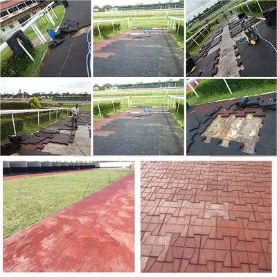 Abrasion-Resistance Longer Lifespan Non Slip Rubber Flooring Accessories H-Shape Rubber Paver For Horse Walker