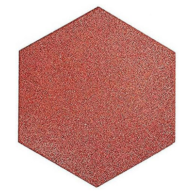 Hexagon Rubber EPDM/SBR Pavers Red Color Rubber Brick For Equestrian And Racecourse Area