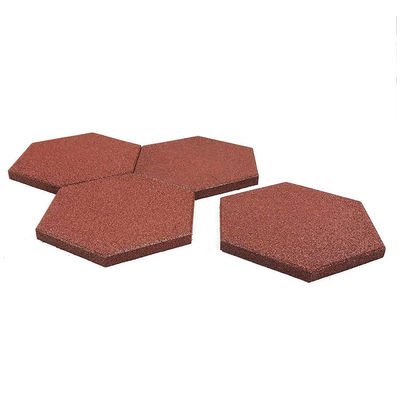 Wear-Resistant Hexagon Rubber Bricks Rubber Tiles Outdoor Interlocking Rubber Tiles