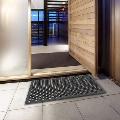 Rubber Floor Mat With Holes, 24''X 36'' Anti-Fatigue/Non-Slip Drainage Matbar Bathroom, Indoor/Outdoor Cushion