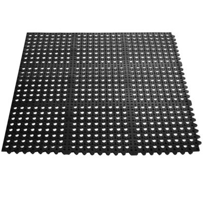 Anti-Fatigue Non-Slip Interlocking Rubber Floor Mat Heavy Duty Commercial Interlock Mats For Indoor Restaurant Kitchen