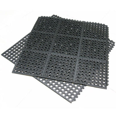 Anti-Fatigue Non-Slip Interlocking Rubber Floor Mat Heavy Duty Commercial Interlock Mats For Indoor Restaurant Kitchen