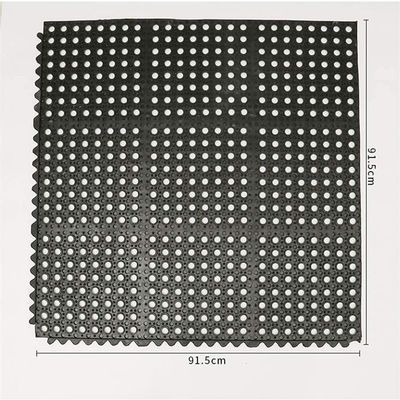 Anti-Fatigue Non-Slip Interlocking Rubber Floor Mat Heavy Duty Commercial Interlock Mats For Indoor Restaurant Kitchen