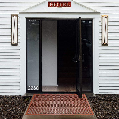Lightweight Restaurant Rubber Floor Mat With Drainage Holes, Anti-Fatigue Mats, Red, T30 Competitor