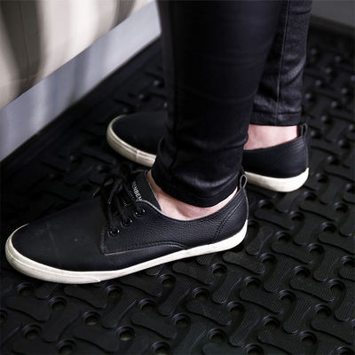 American Floor Mats Anti Slip Mat Floor Slip Resistant Black 4' X 6' Rubber Drainage Mat 3/8 Inch Thickness