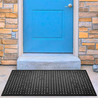 American Floor Mats Anti Slip Mat Floor Slip Resistant Black 4' X 6' Rubber Drainage Mat 3/8 Inch Thickness