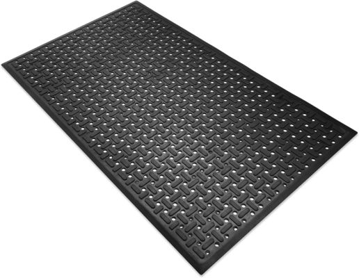 Rubber Non-Slip Waterproof Floor Mat Heavy Duty Anti-Fatigue Mats 33"X57" For Wet Or Snow Deck, Restaurant Bar Kitchen