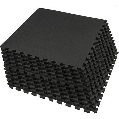 0.56'' Thick Exercise Equipment Mats, 48 Sq Ft Eva Foam Mats With Rubber Top