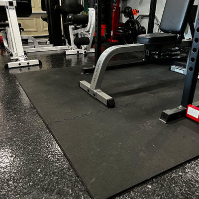 0.56'' Thick Exercise Equipment Mats, 48 Sq Ft Eva Foam Mats With Rubber Top