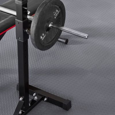 Garage Floor 18 X 18 Inch Square Rubber Diamond Plate Interlocking Floor Tiles For Home Gym