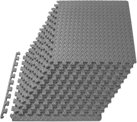 0.19in Puzzle Exercise Mat With Rubber Foam Interlocking Tiles For Mma Exercise Gymnastics